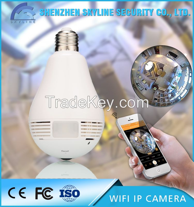960P 1.3MP 360 degrees wifi ip camera bulb camera lamp camera 