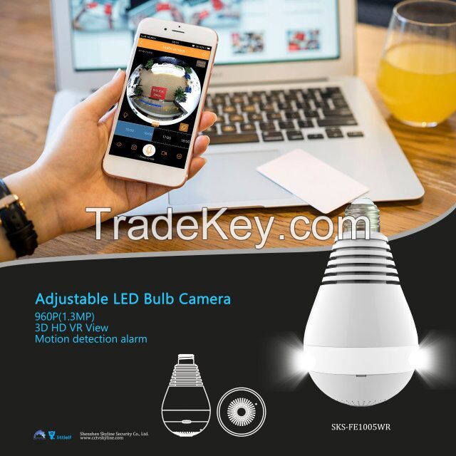 960P 1.3MP 360 degrees wifi ip camera bulb camera lamp camera LED lamps for lighting 