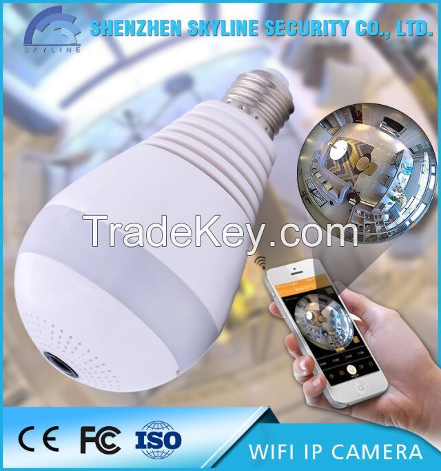 960P 1.3MP 360 degrees wifi ip camera bulb camera lamp camera LED lamps for lighting