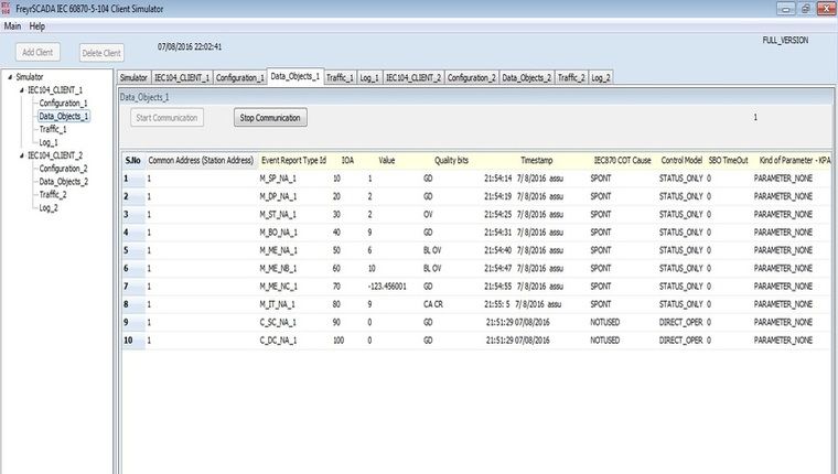 IEC 60870-5-104 Client / Master Simulator