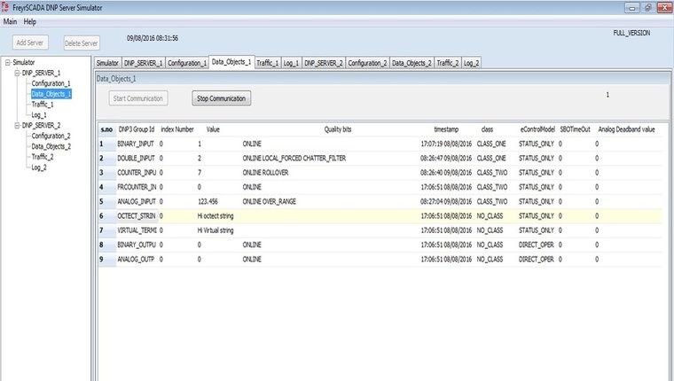 DNP3(IEEE 1815) - Outstation(Server) Simulator