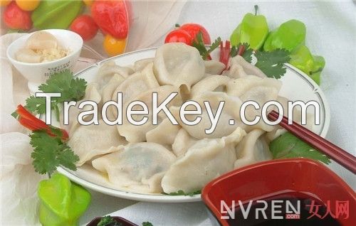 Frozen dumplings with beef meat