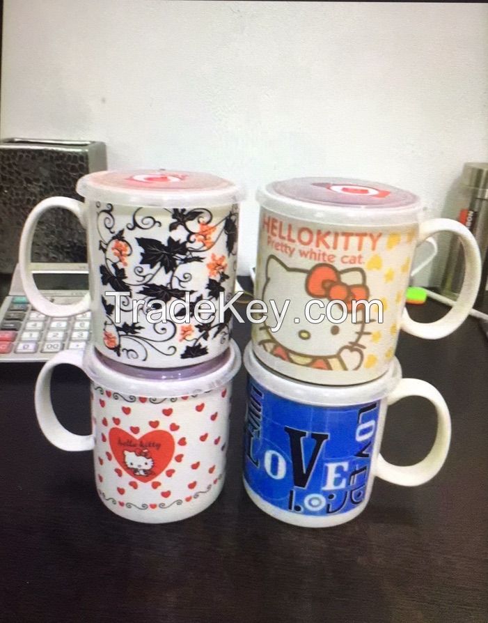 Wholesale and Retail Customised China ceramic cups with lids