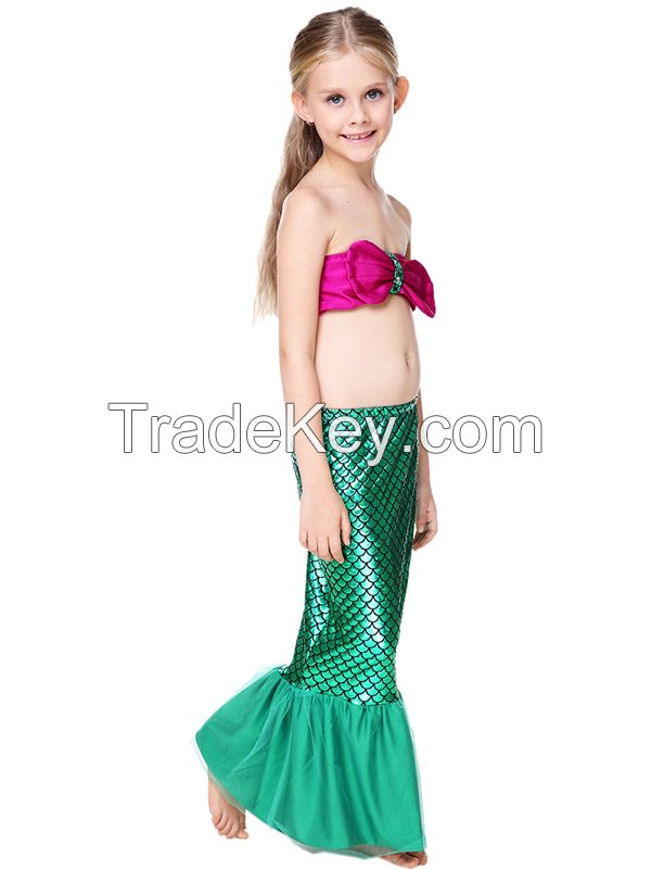 Fashion Design Girl's Swimwear Scale Bikini Set Sea-maid Swimsuits High Quality
