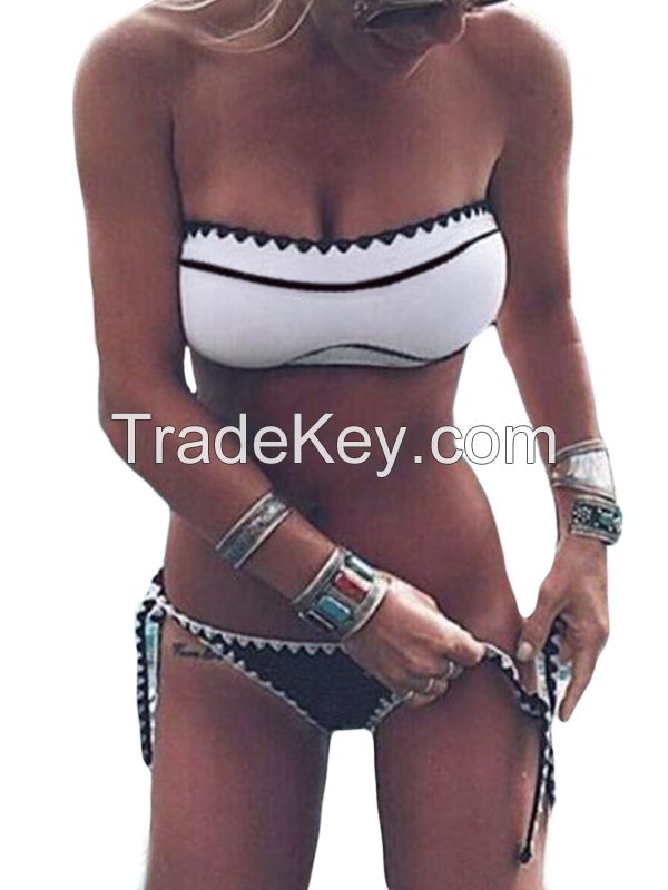 Women Sexy Bikini Set Off The Shoulder Swimsuits For Female Hot