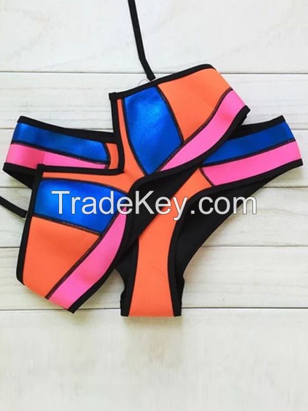 Fashion Design Women Sexy Swimwear Off The Shoulder Bikini Set Beach Wear