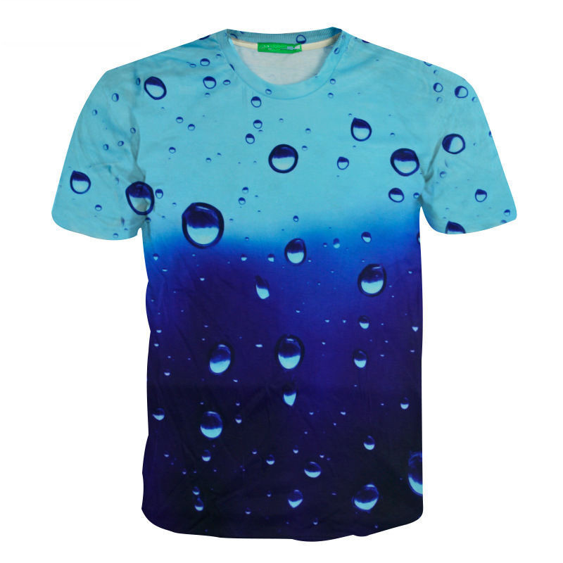Custom Sublimation Print Pattern T Shirt with 100 Polyester Material