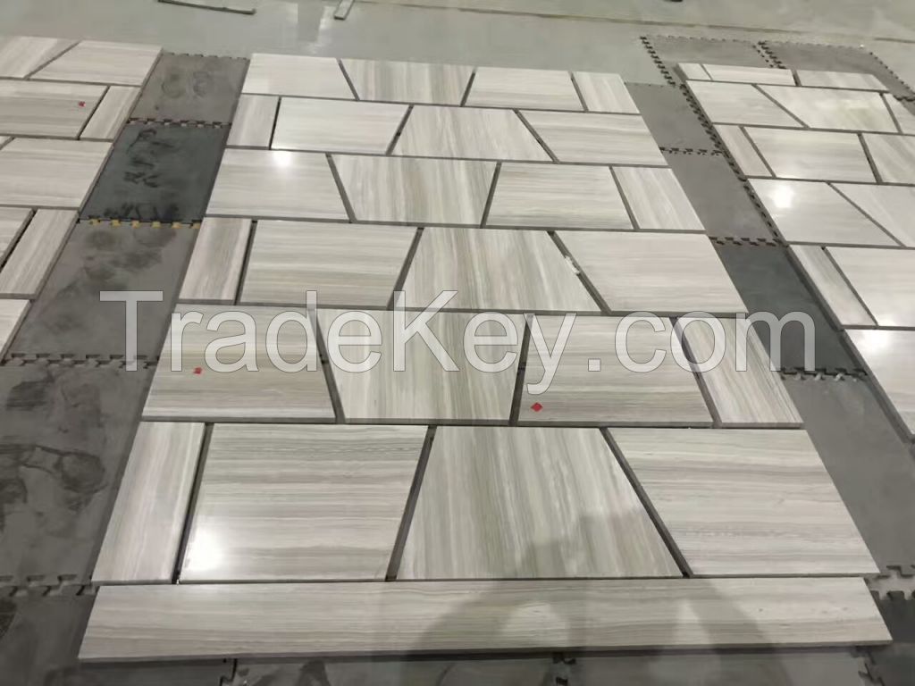 wooden grain marble tiles