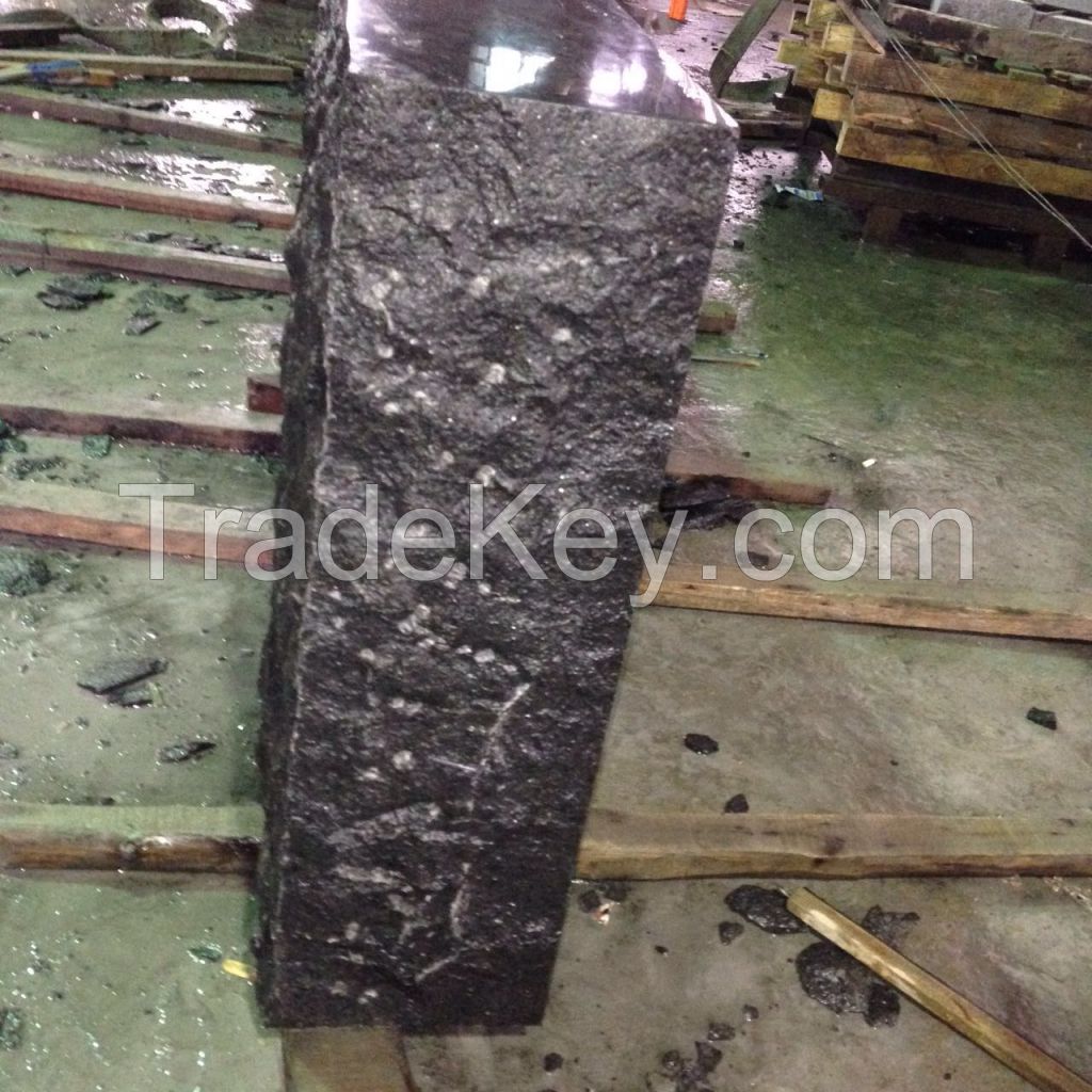 G684 (Pearl Black ) natural split granite tile