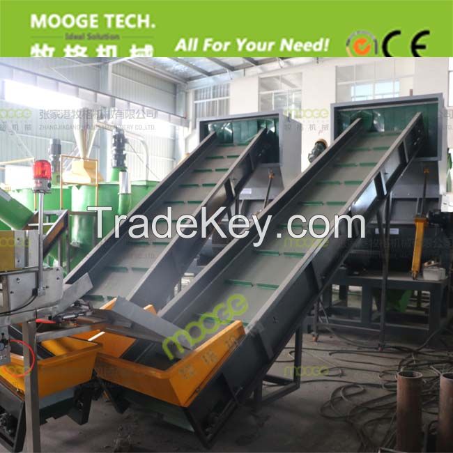 PET plastic bottle crushing washing recycling line 