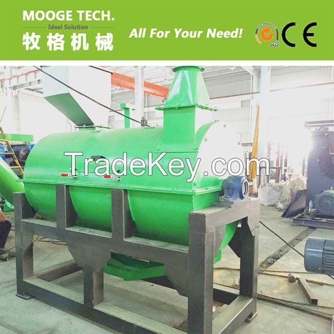 Waste plastic PP/PE/HDPE bottle dewatering machine