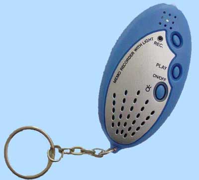 Keychain voice recorder