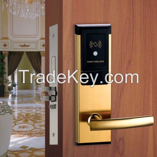 High Quality SUS304 Hotel RF Card Lock with LED and Sound