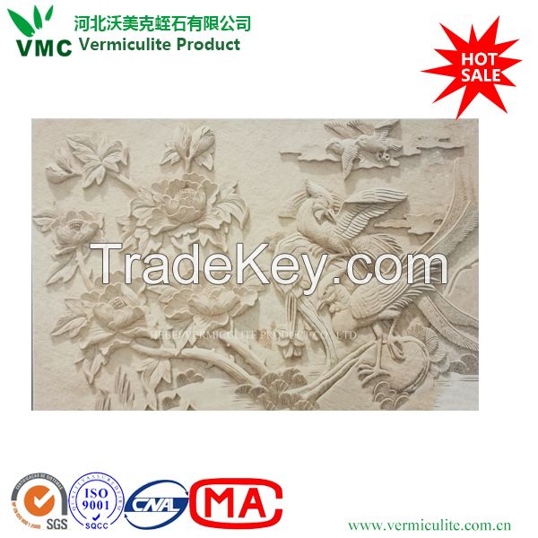 Luxury 3d print health care eco inorganic vermiculite insulation panels for wall decoration for wall