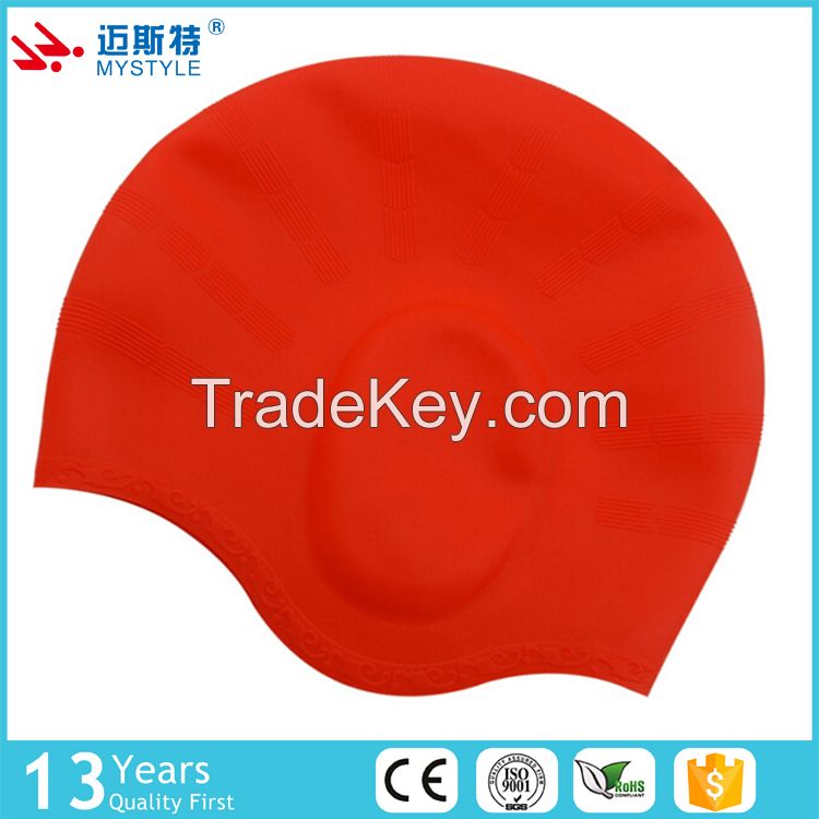 Top quality 100% silicone new swimming ear cap