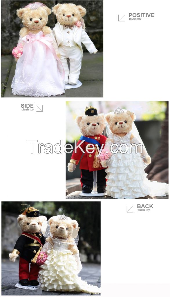 2017 Hot Wedding Gift Plush Teddy Bear Handmade