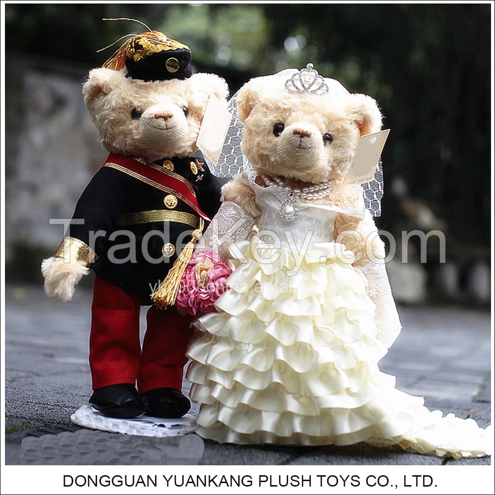 2017 HOT wedding gift plush teddy bear handmade