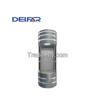 630kg Machine Roomless Sightseeing Elevator Delfar