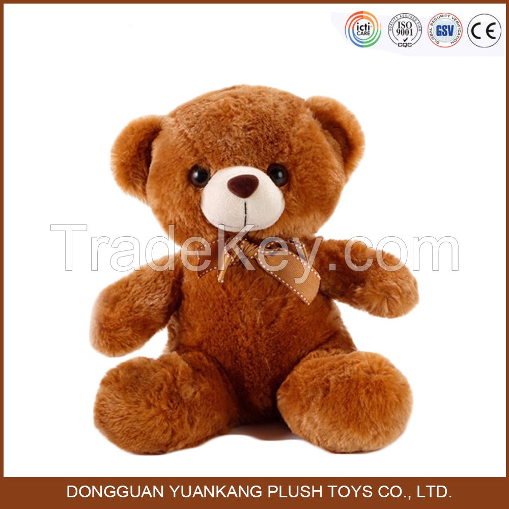 SA8000 factory Hot sell cute brown color plush soft teddy bear toy
