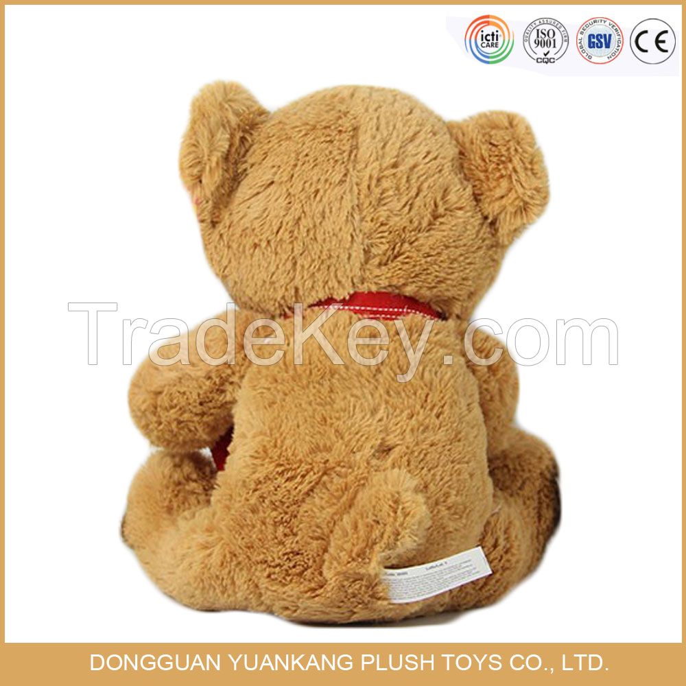 SA8000 factory Hot sell cute brown color plush soft teddy bear toy