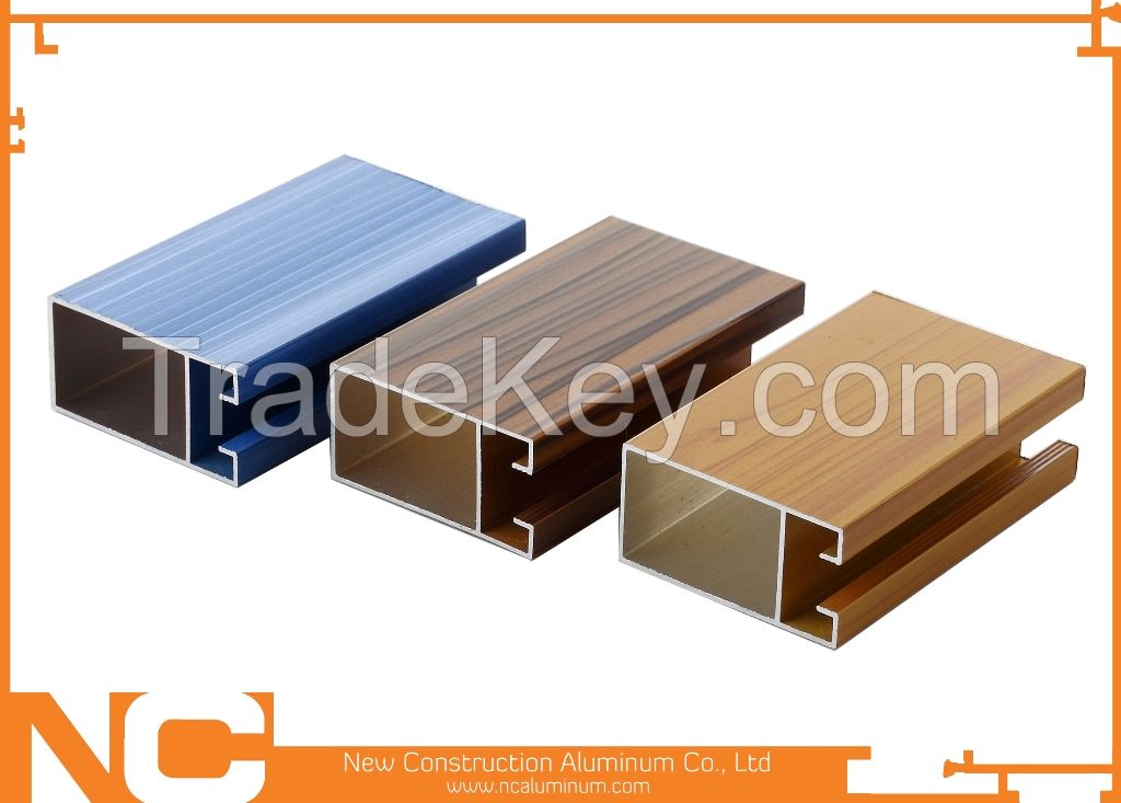 Wood grain aluminum profile