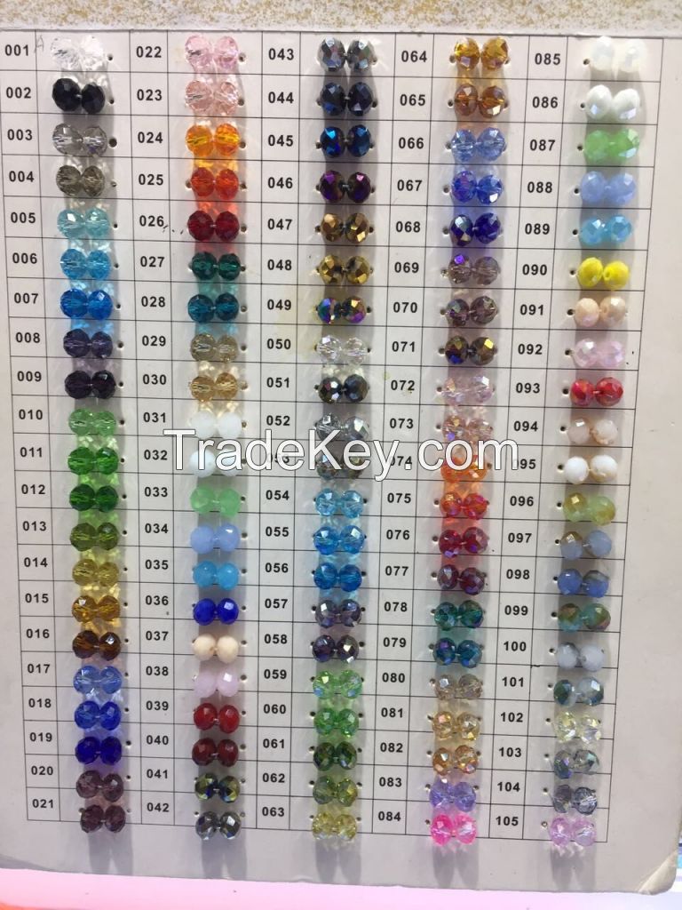 wholesale crystal glass beads roundelle bicone 2mm,4mm,6mm,8mm,10mm beads for jewelry making