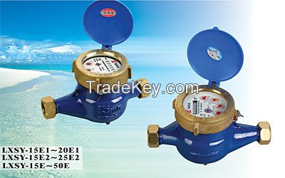 Rotary vane wheel liquid sealed water meter