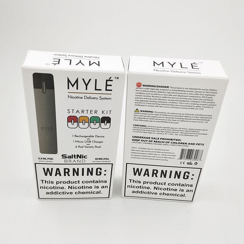 Myle Starter Kit  Myle Device Battery Vaporizes include Myle Device and USB charger with 7 colors In Stock High Quality