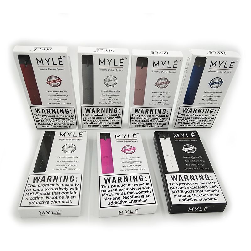 Myle Basic kit Myle Device Battery Vaporizes include Myle Device and USB charger with 7 colors In Stock High Quality