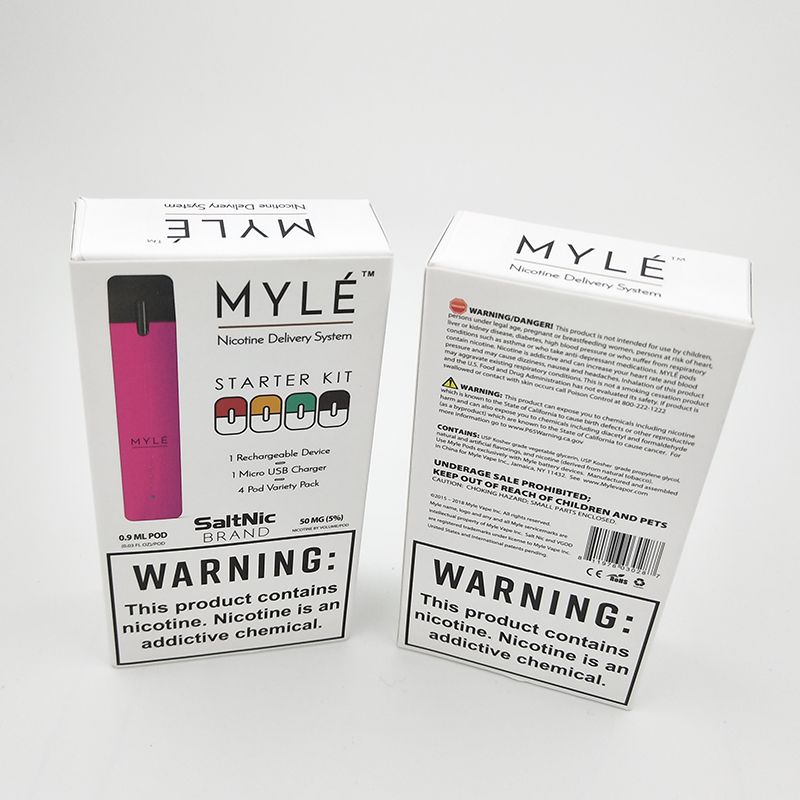 Myle Starter Kit  Myle Device Battery Vaporizes include Myle Device and USB charger with 7 colors In Stock High Quality