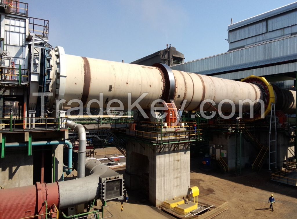 Dry processing large size cement kiln of rotary type