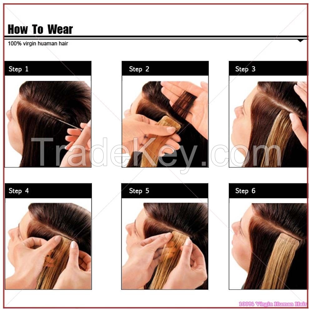 Tape in Hair Extensions Skin Weft Hair
