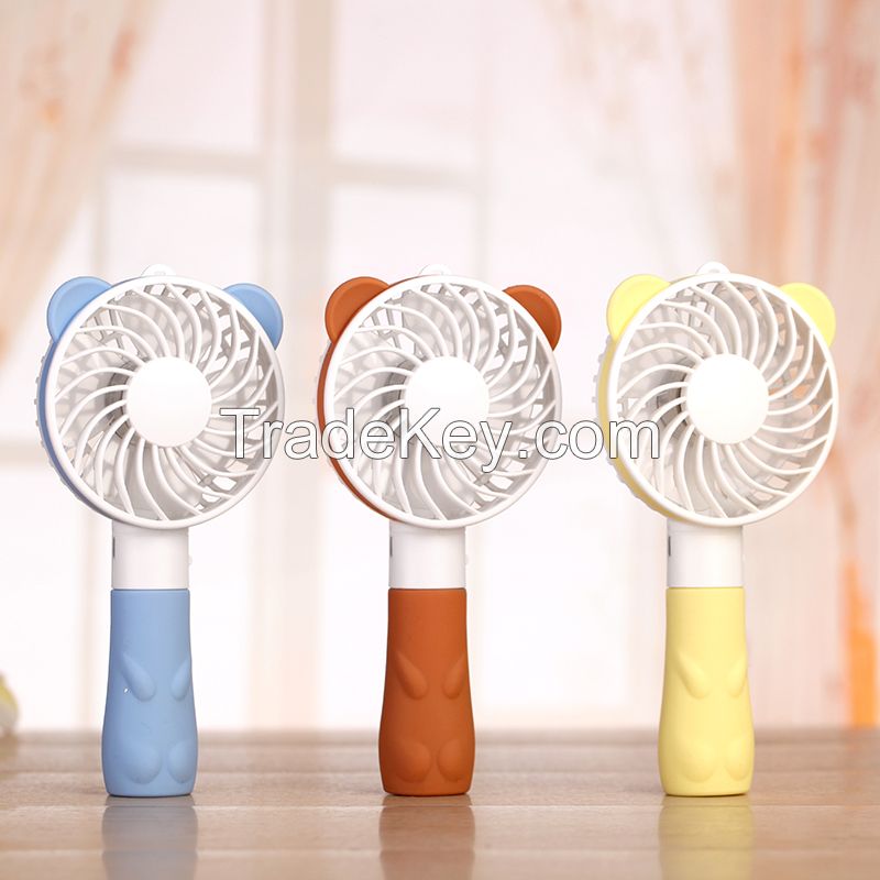 Summer Cute Handheld Mini Chargeable Cool Fans Animal Shape Fan