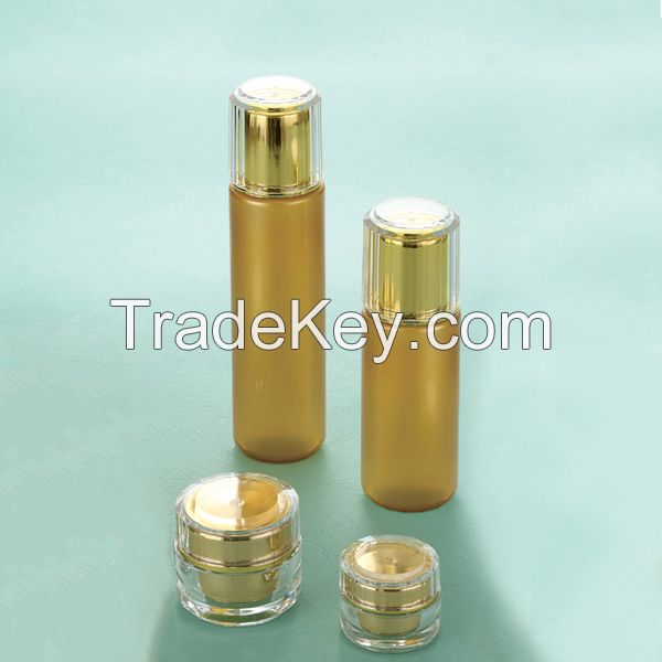 plastic cosmetic container perfume bottle gold hot stamping coating
