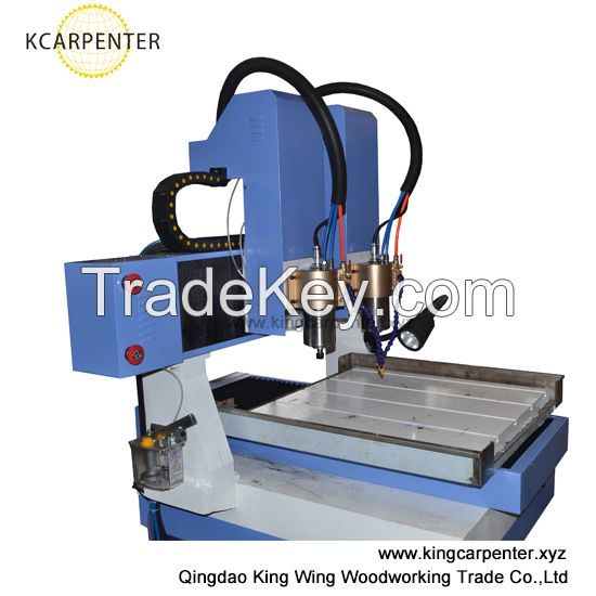 double heads small worktable mini cnc router for stone wood