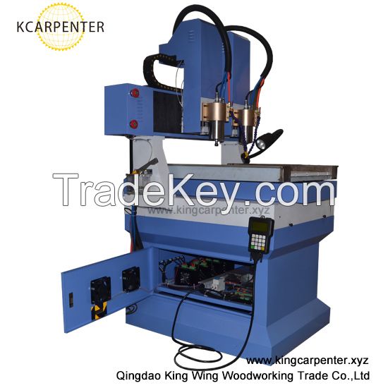 double heads small worktable mini cnc router for stone wood