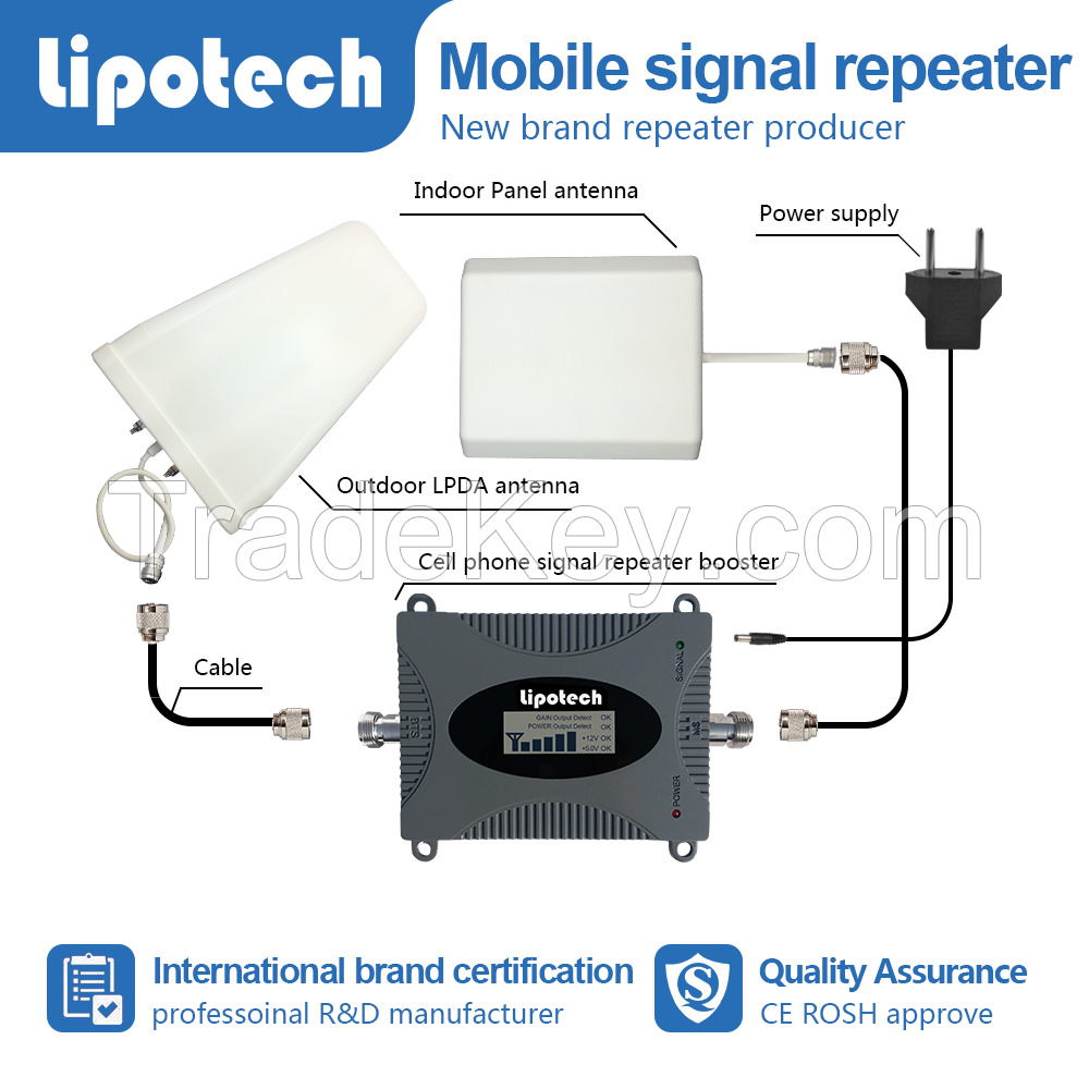New design low price 4g mobile signal repeater with LCD screen AGC/ALC function