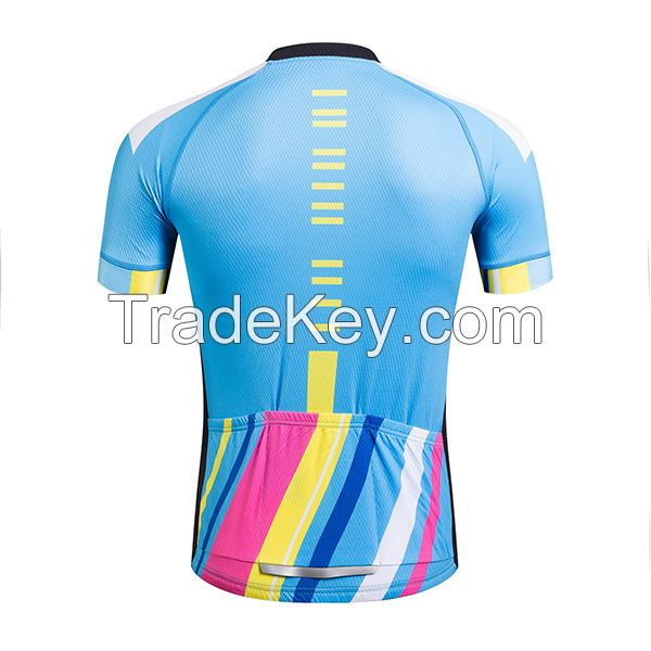 high quality polyester customize short sleeve cycling jersey