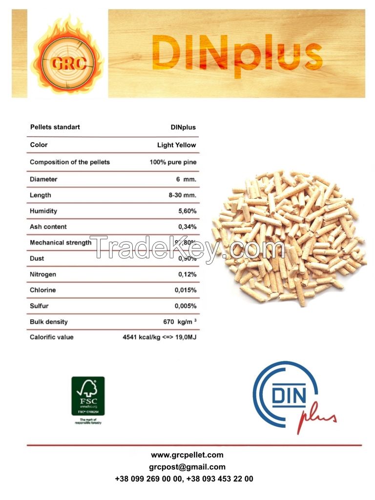 Wood pellet EN-A2, Ash - 0, 83%,