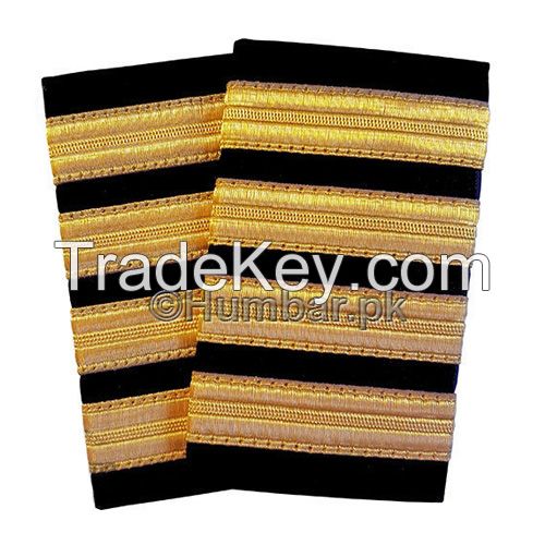 Four Bar Gold Epaulettes