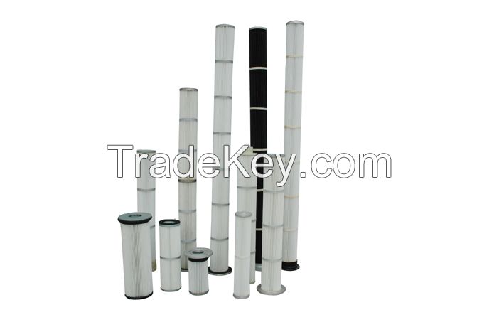 Industrial air filter for dust collector cartridge air filter