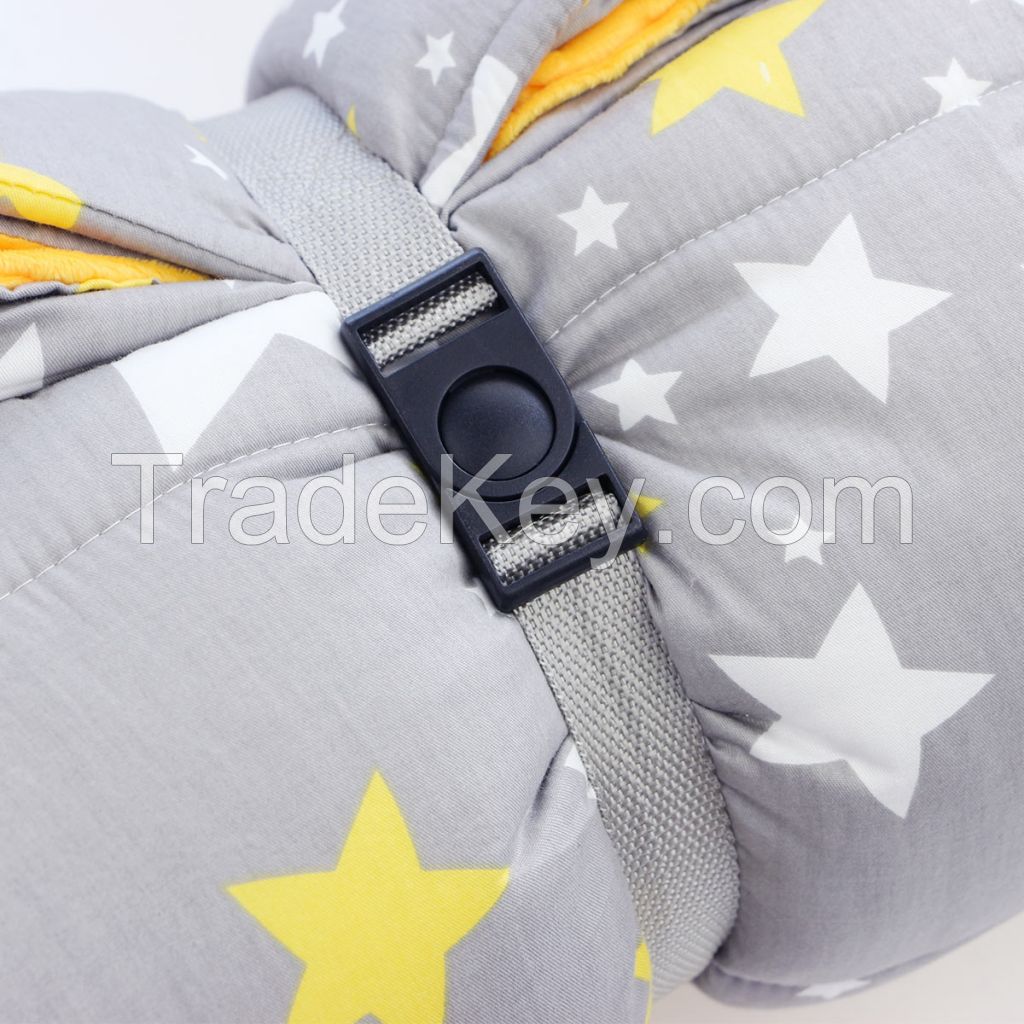 Gray Star Printed Folding Kids Nap Mats For Daily Life