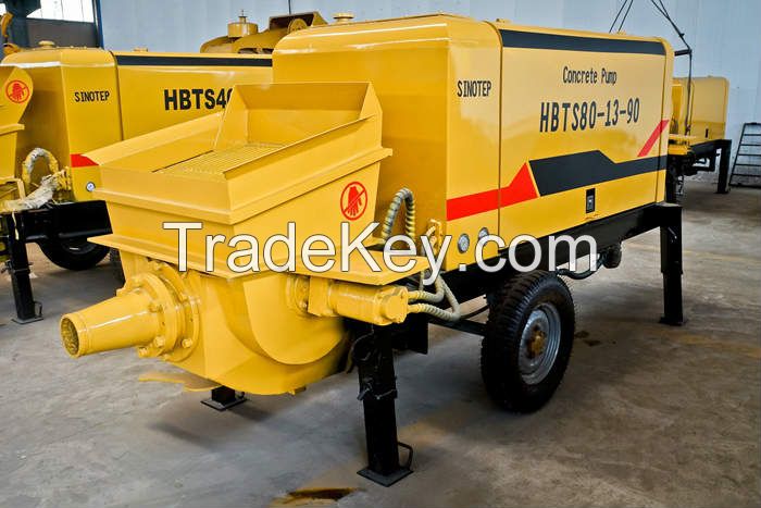 80 cubic S valve electric type Trailer Mounted Concrete Pump for sale from factory