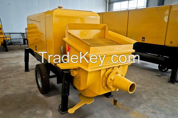 60 cubic electric type Trailer Mounted Concrete Pump for sale from factory