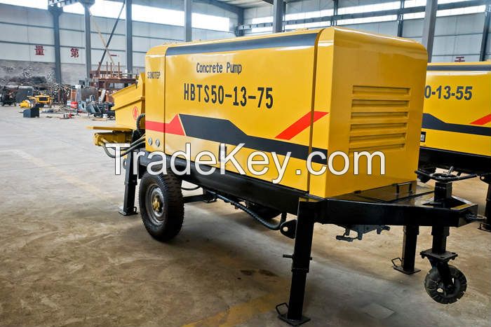 50 cubic electric type Trailer Mounted Concrete Pump for sale from factory