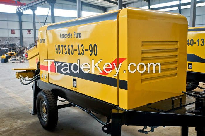 60 cubic electric type Trailer Mounted Concrete Pump for sale from factory