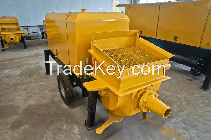 15 cubic electric type Trailer Mounted Concrete Pump for sale for   