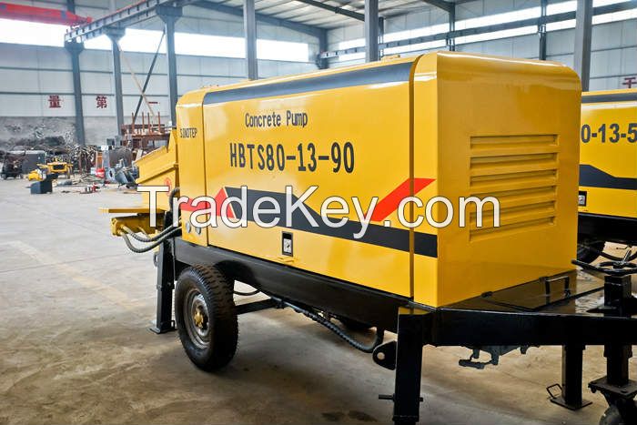 80 cubic S valve electric type Trailer Mounted Concrete Pump for sale from factory