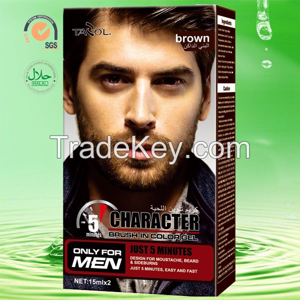 100% Cover Grey Hair No Ammonia Color Cream for Men