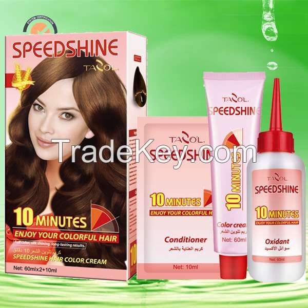 10 Minutes Speedshine Permanent Hair Color Cream Nature Black